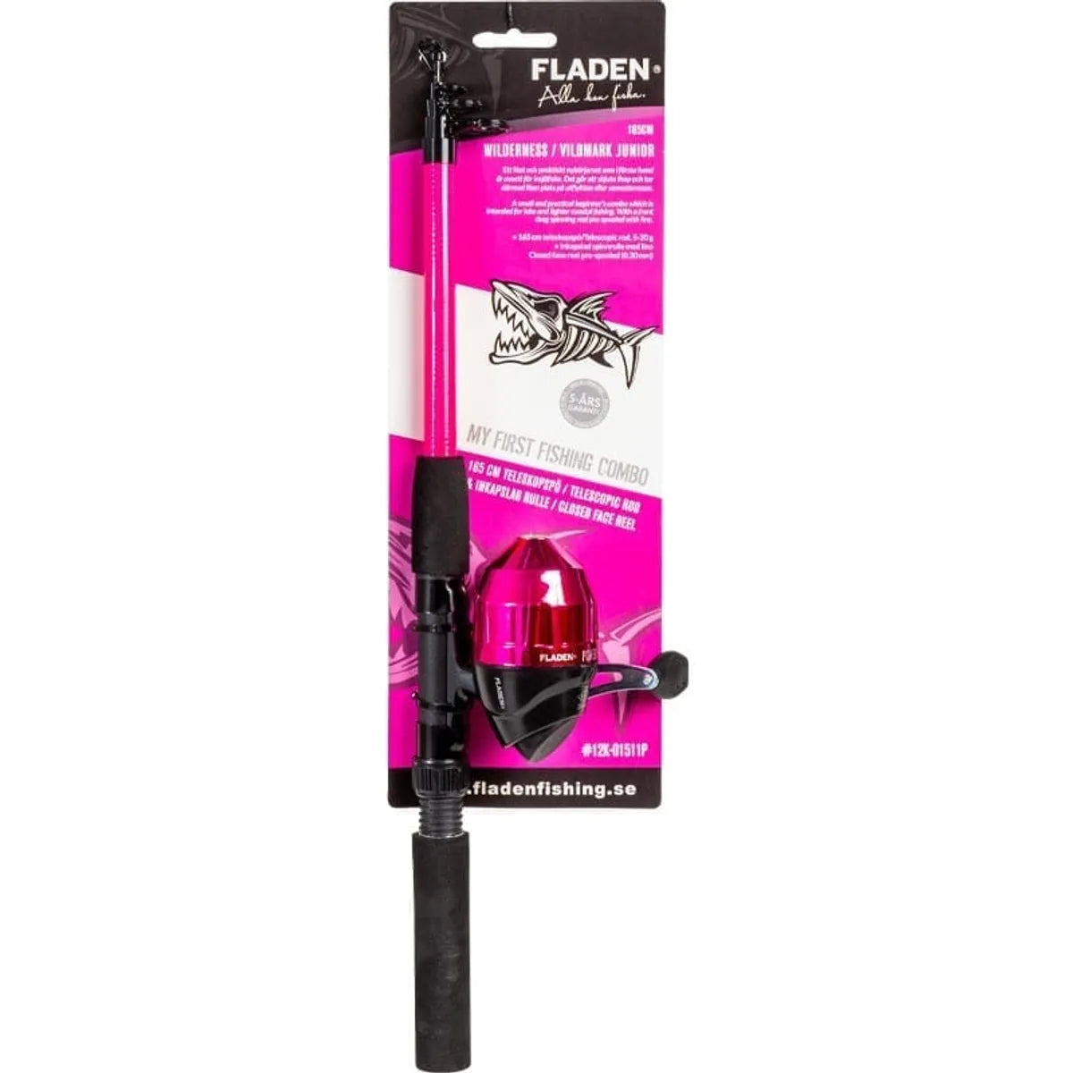 Teleskop spinnset Vildmark Basic 165cm rosa