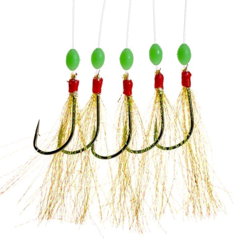 Fladen Glitter Feather Rig Häckla #4, 5-krokar