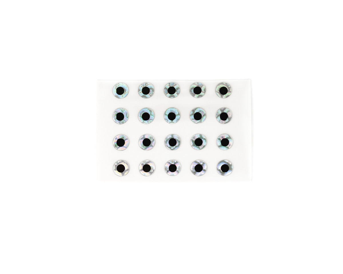 Stick-On Eyes 3,1 mm – Silver Scales