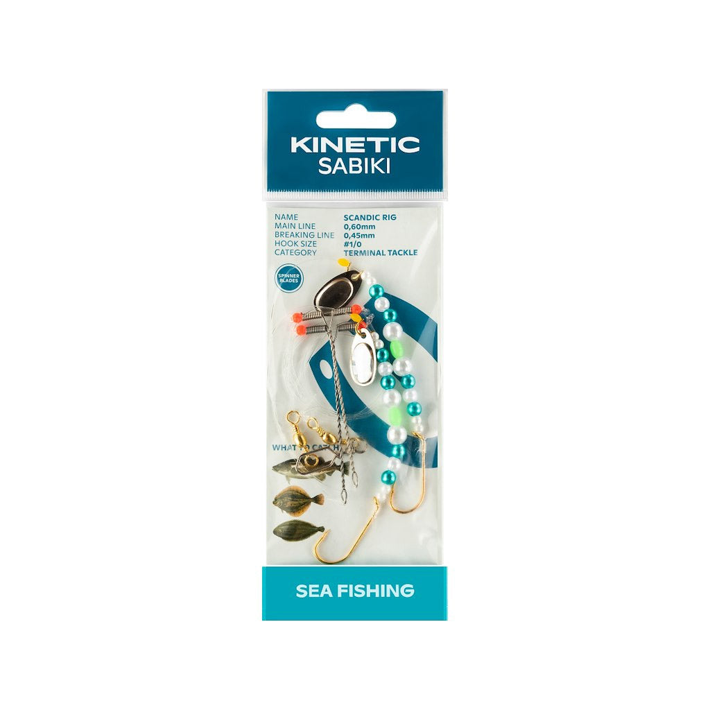 Kinetic Plattfisktackel Scandic Rig Pearl / Blue
