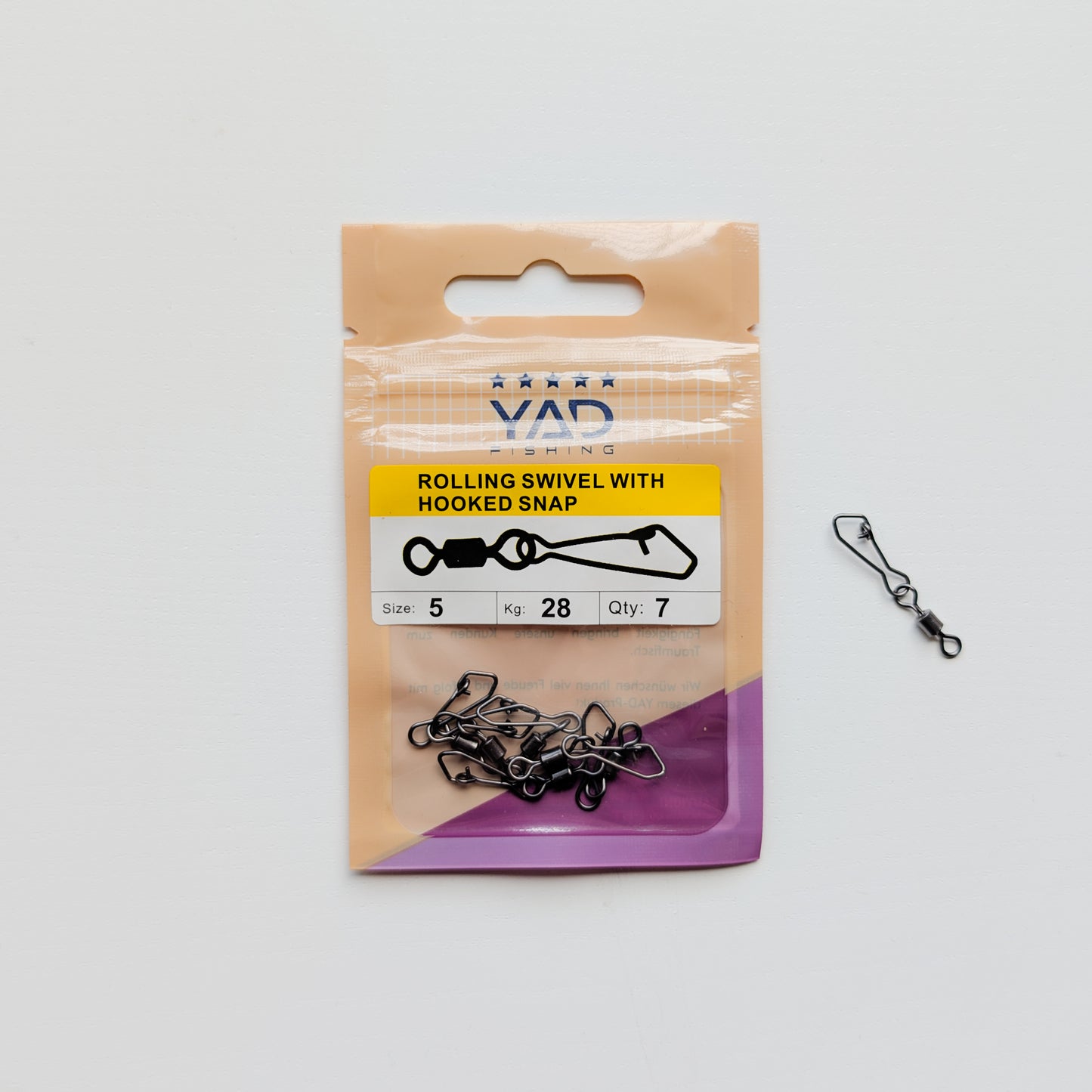 YAD Rolling Swivel with Hooked Snap