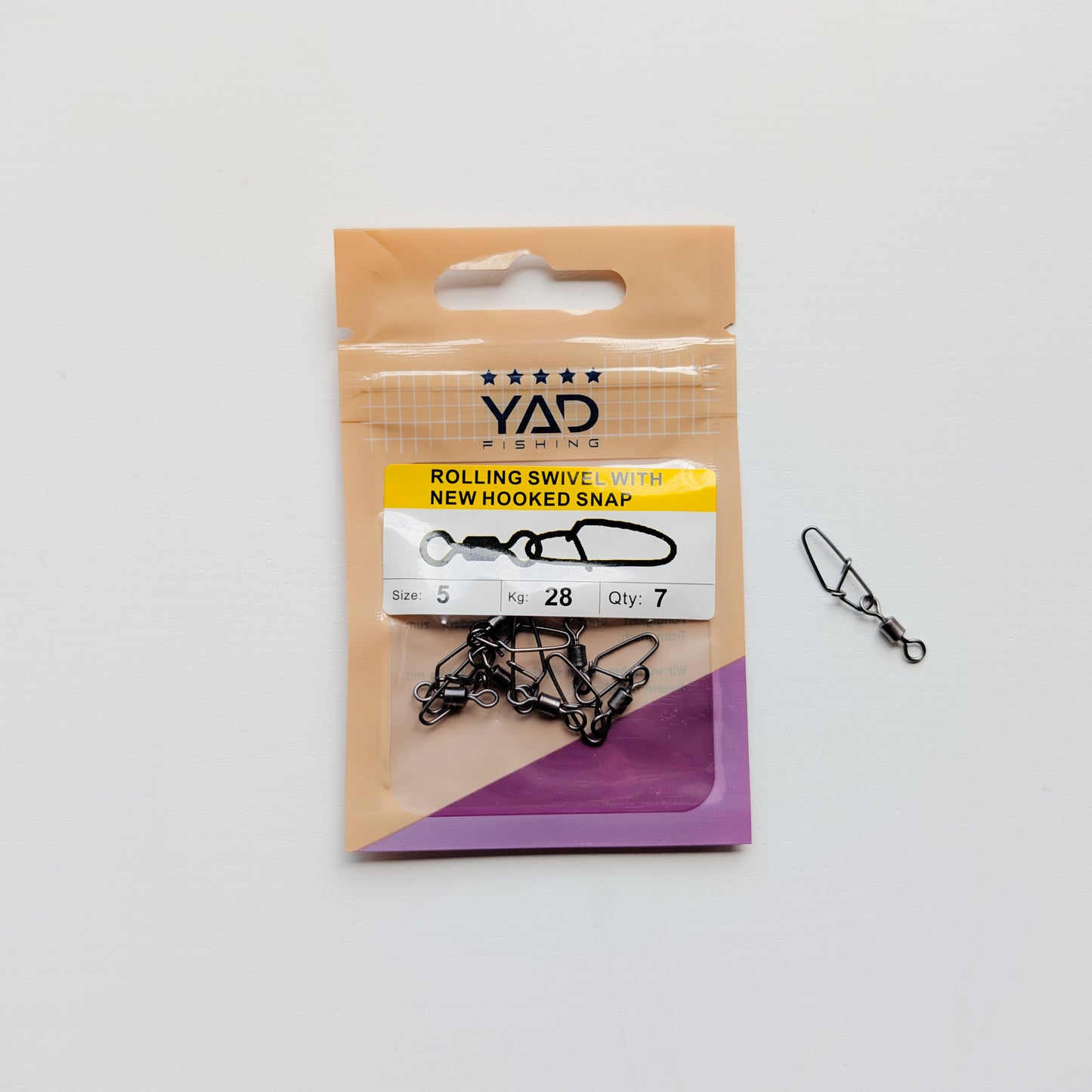 YAD Rolling Swivel with NEW Hooked Snap