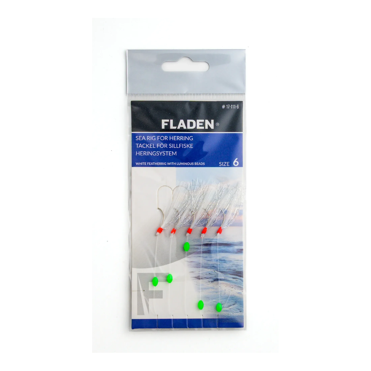 Fladen Vit fjäderhäckla med självlysande kulor #6