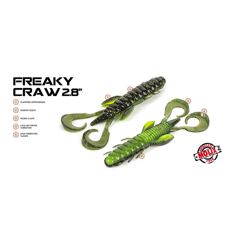 Molix Freaky Craw 7,1 cm, 6-pack