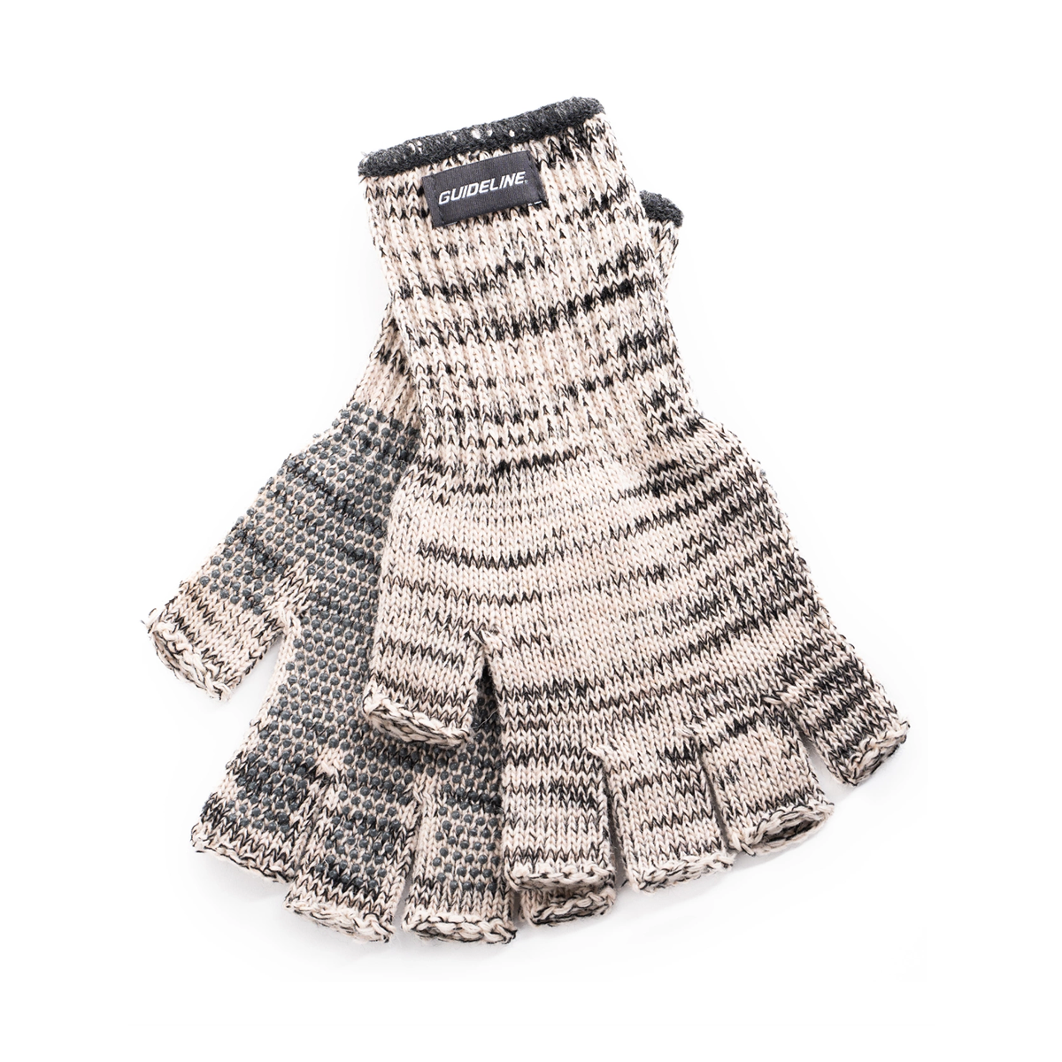 Guideline Wool Fingerless Gloves Handskar Grey Twist