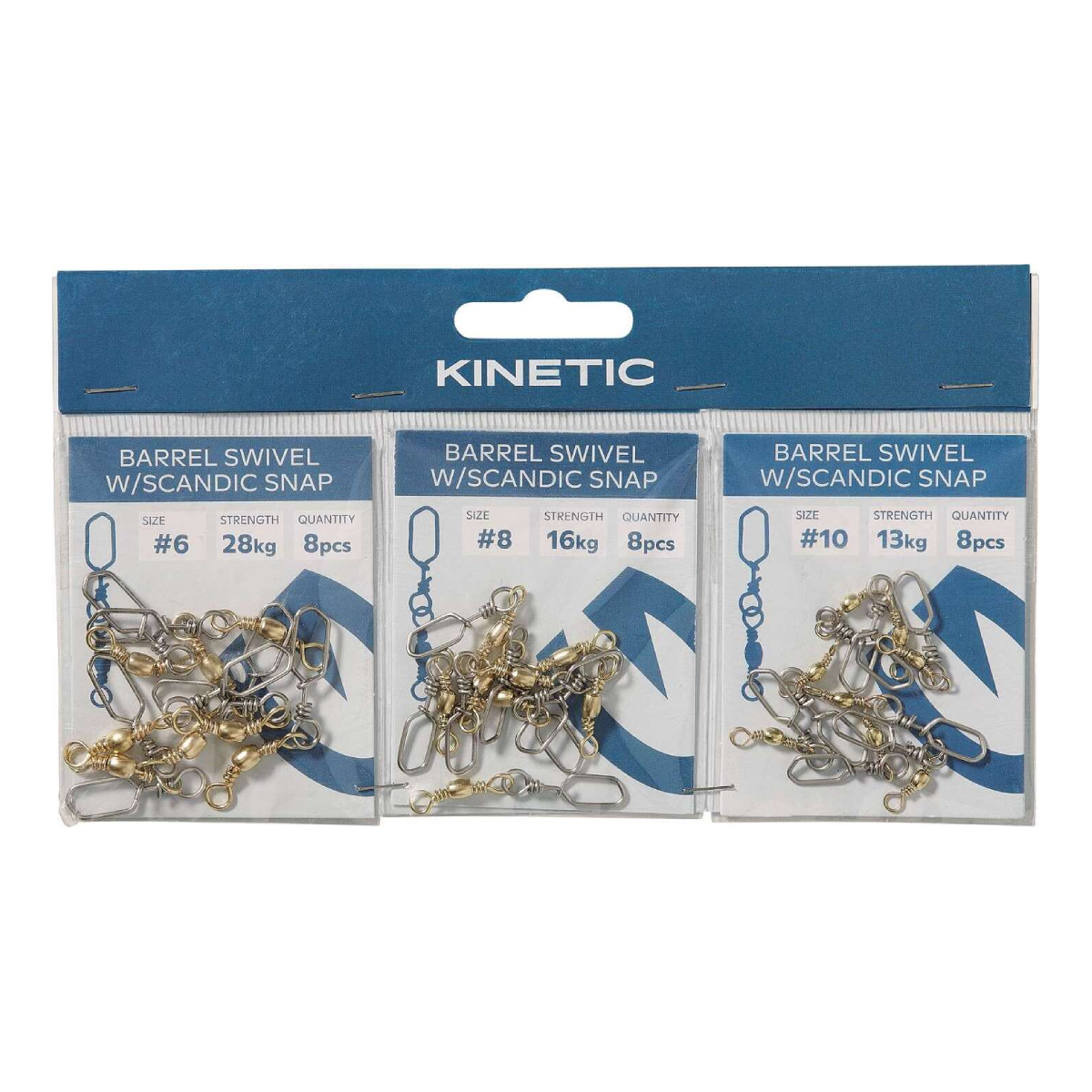 Kinetic Barrel Swivel w/Scandic Snap #4-2-1 (20-pack)