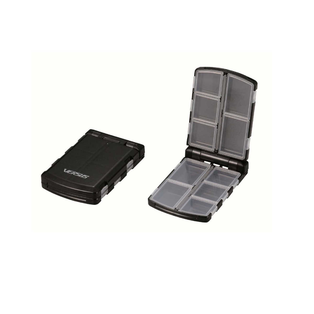Meiho VS-355SS Flip Case Terminal Tackle Box (97x64x20mm), Black