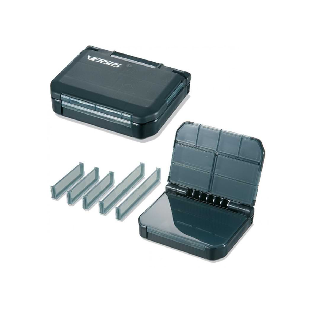 Meiho VS-318DD Flip Case Terminal Tackle Box (122x87x40mm), Black