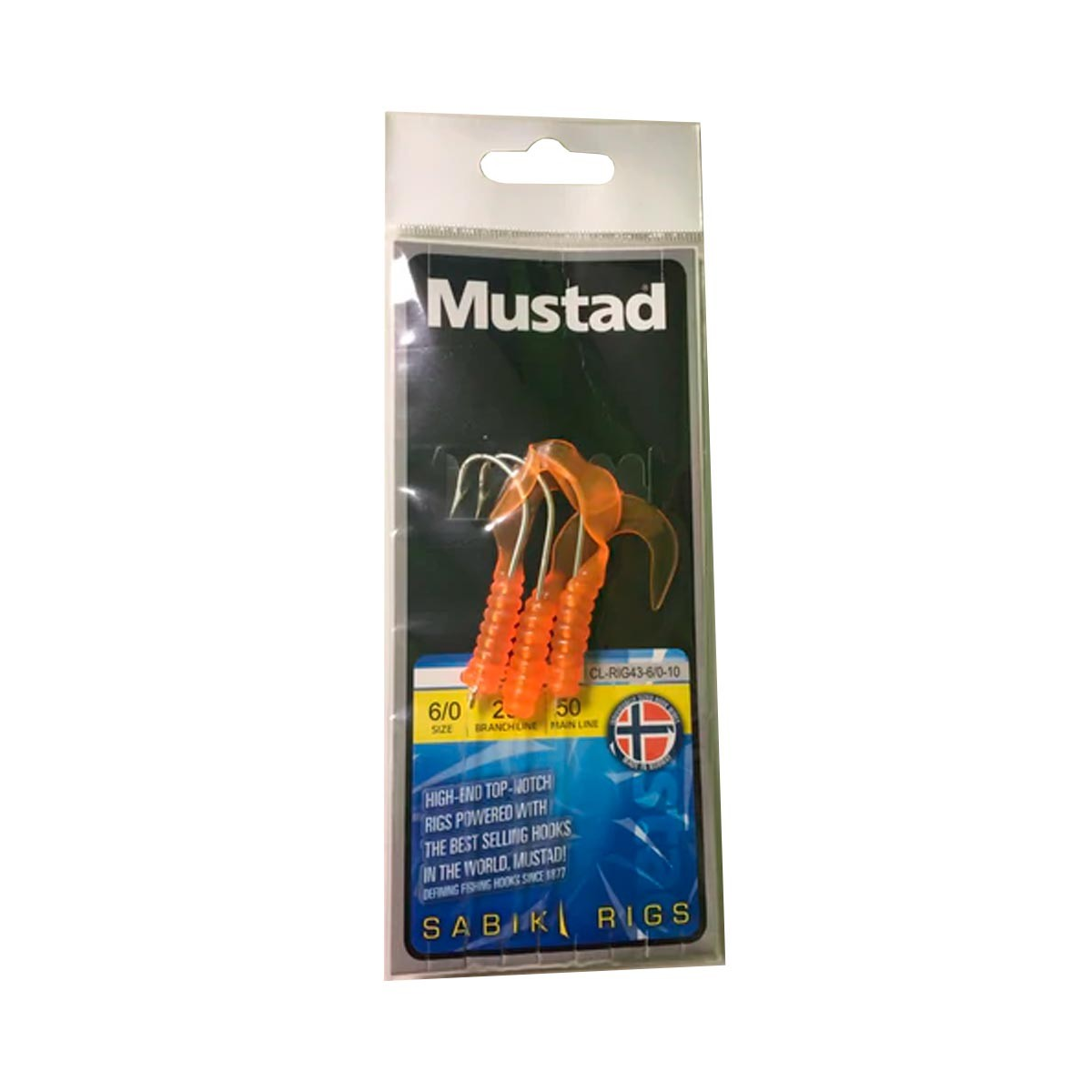 Mustad Sabiki Orange Cod Rig Häckla