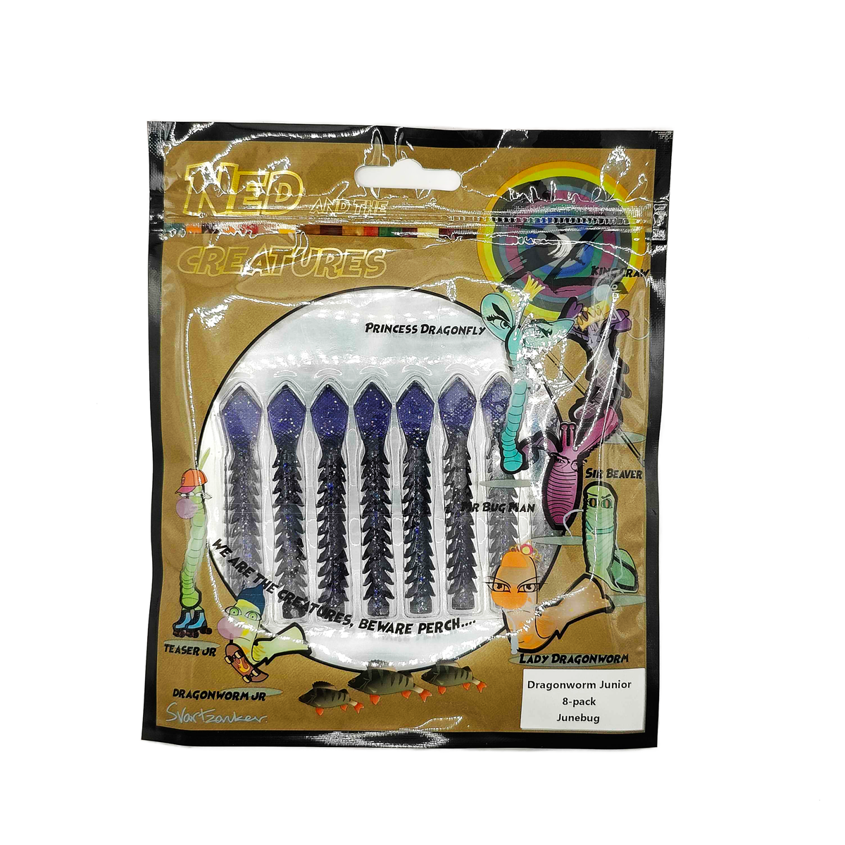 Svartzonker NATC Dragonworm Junior 7,5cm, 8-pack