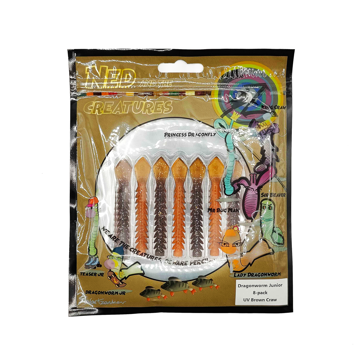 Svartzonker NATC Dragonworm Junior 7,5cm, 8-pack