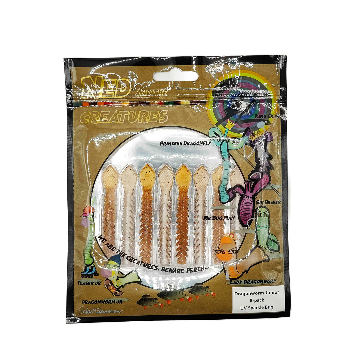 Svartzonker NATC Dragonworm Junior 7,5cm, 8-pack