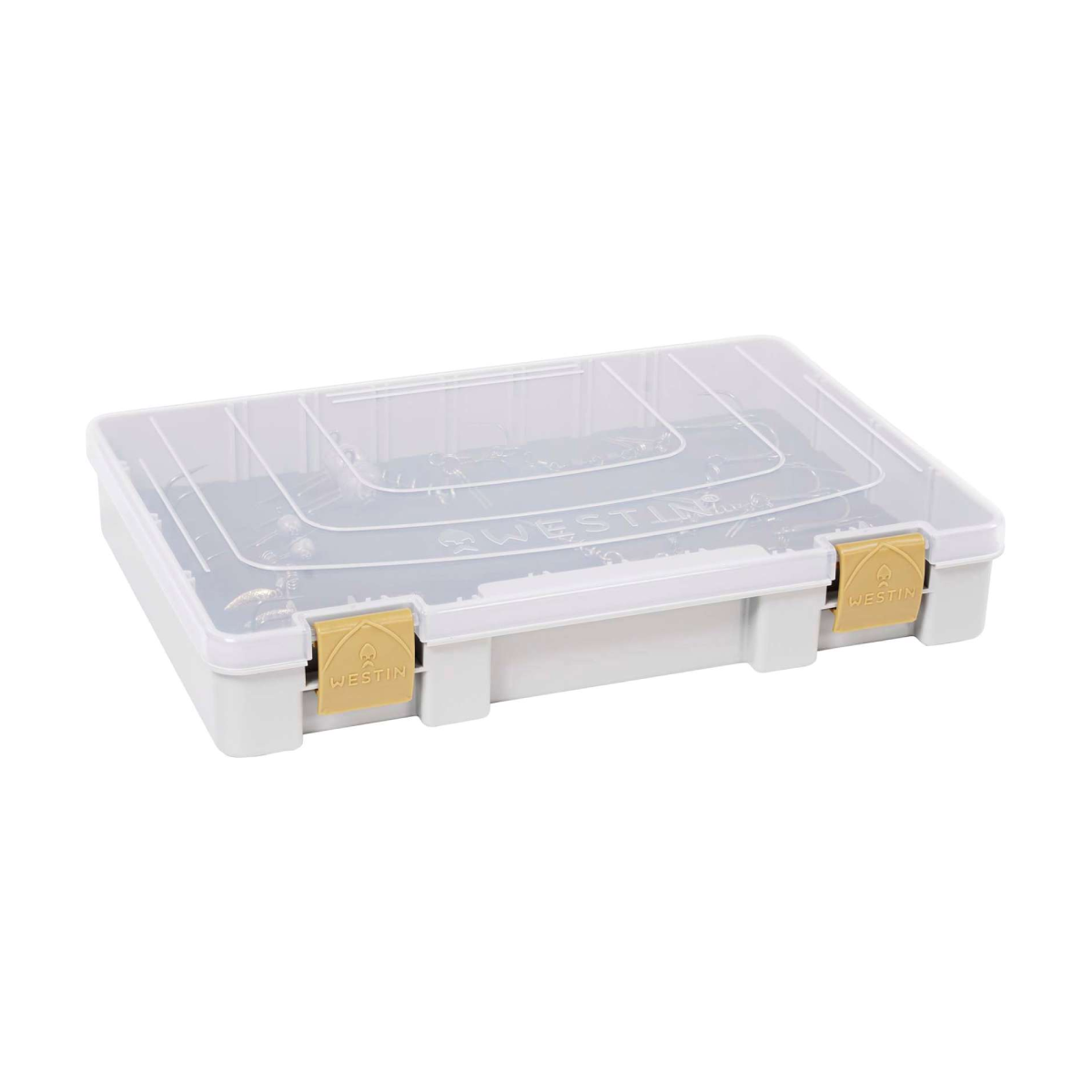 Westin W3 Rig Tackle Box, Grey Clear