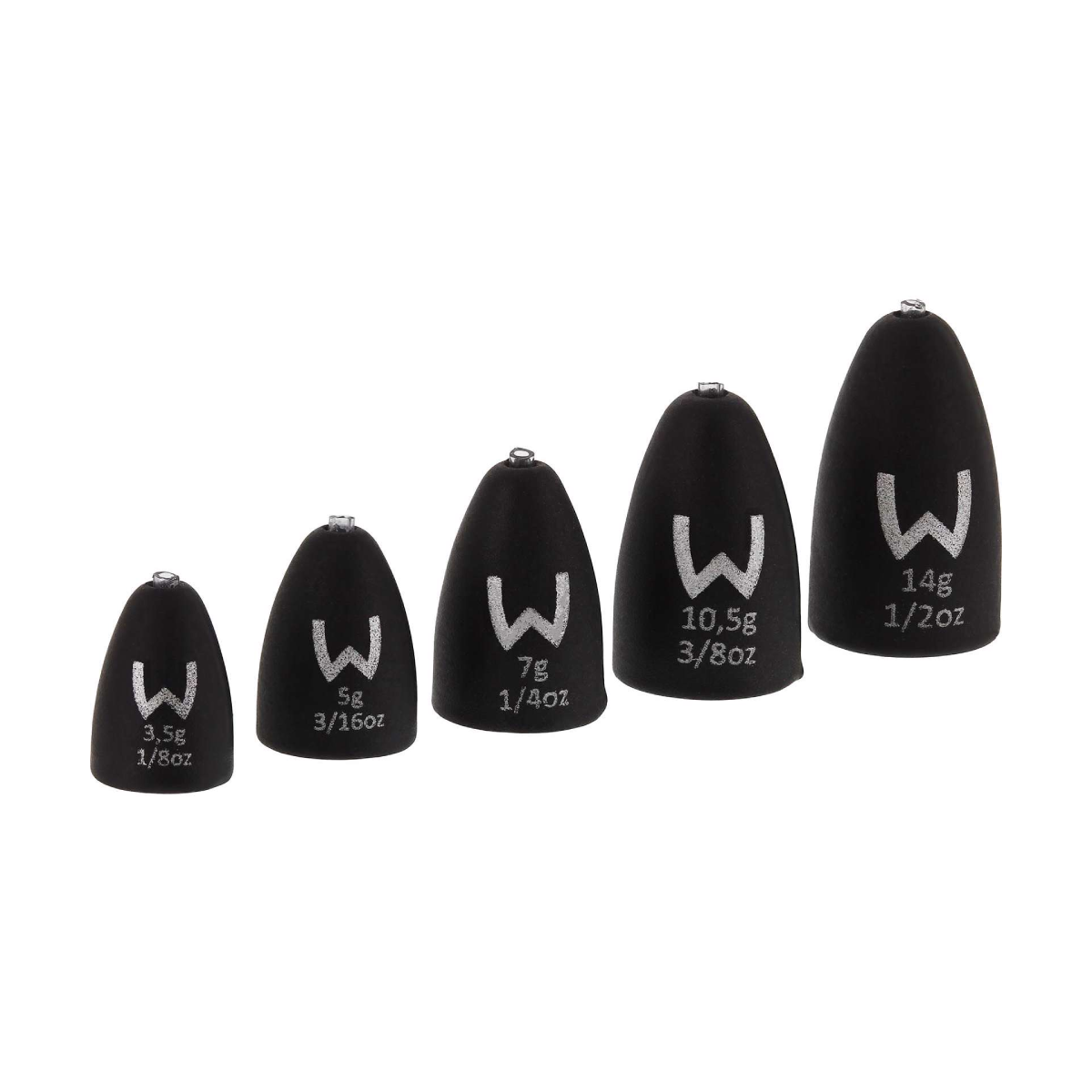 Westin Tungsten Bullet Weights Matte Black