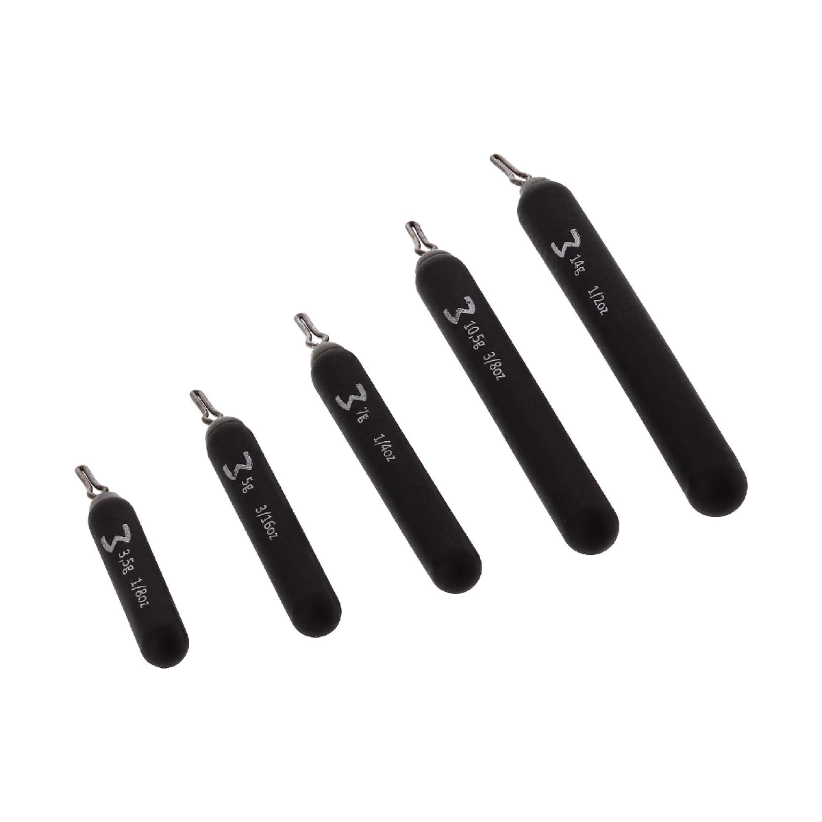 Westin Tungsten Dropshot Weights Matte Black