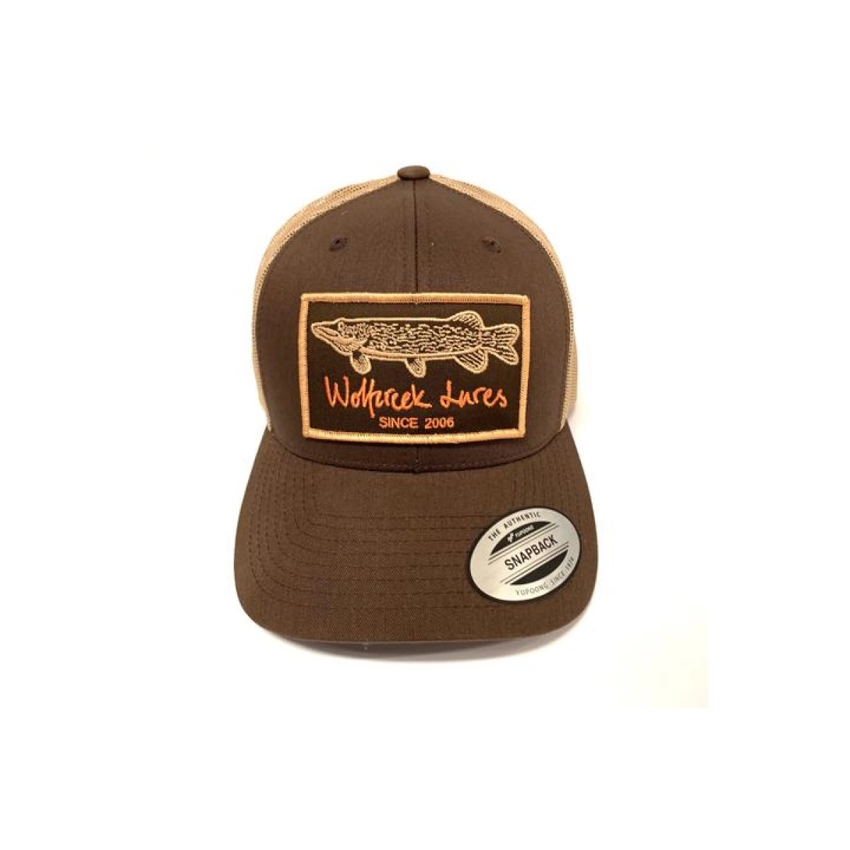 Wolfcreek Pike Patch Retro Snapback Trucker - Brown/Khaki