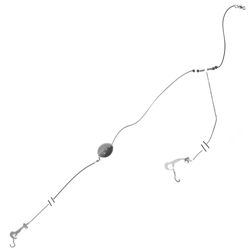 Fladen Flowing 2-hook flatfish rig with boom 80g