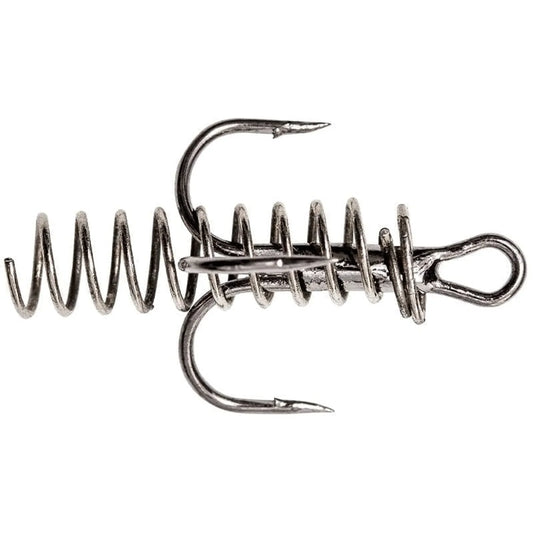 Maxximus black nickel treble hook w coil