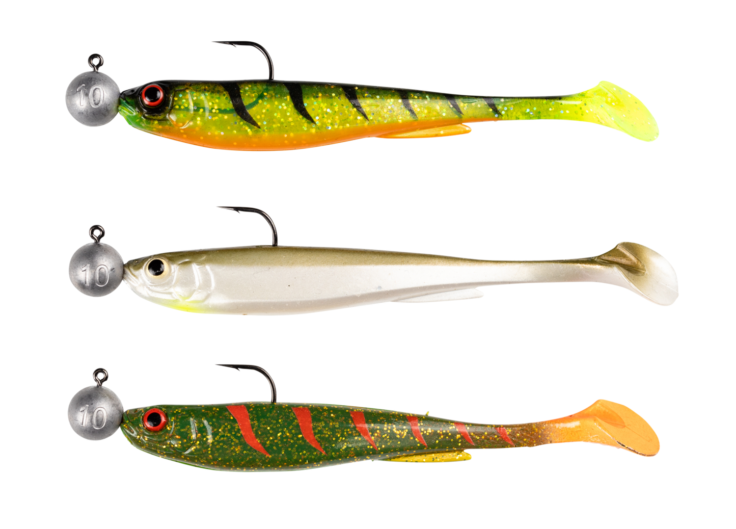 Daiwa Prorex Slim Shady Pre-rigged Kit Perch/Zander 10.5cm, 3-pack