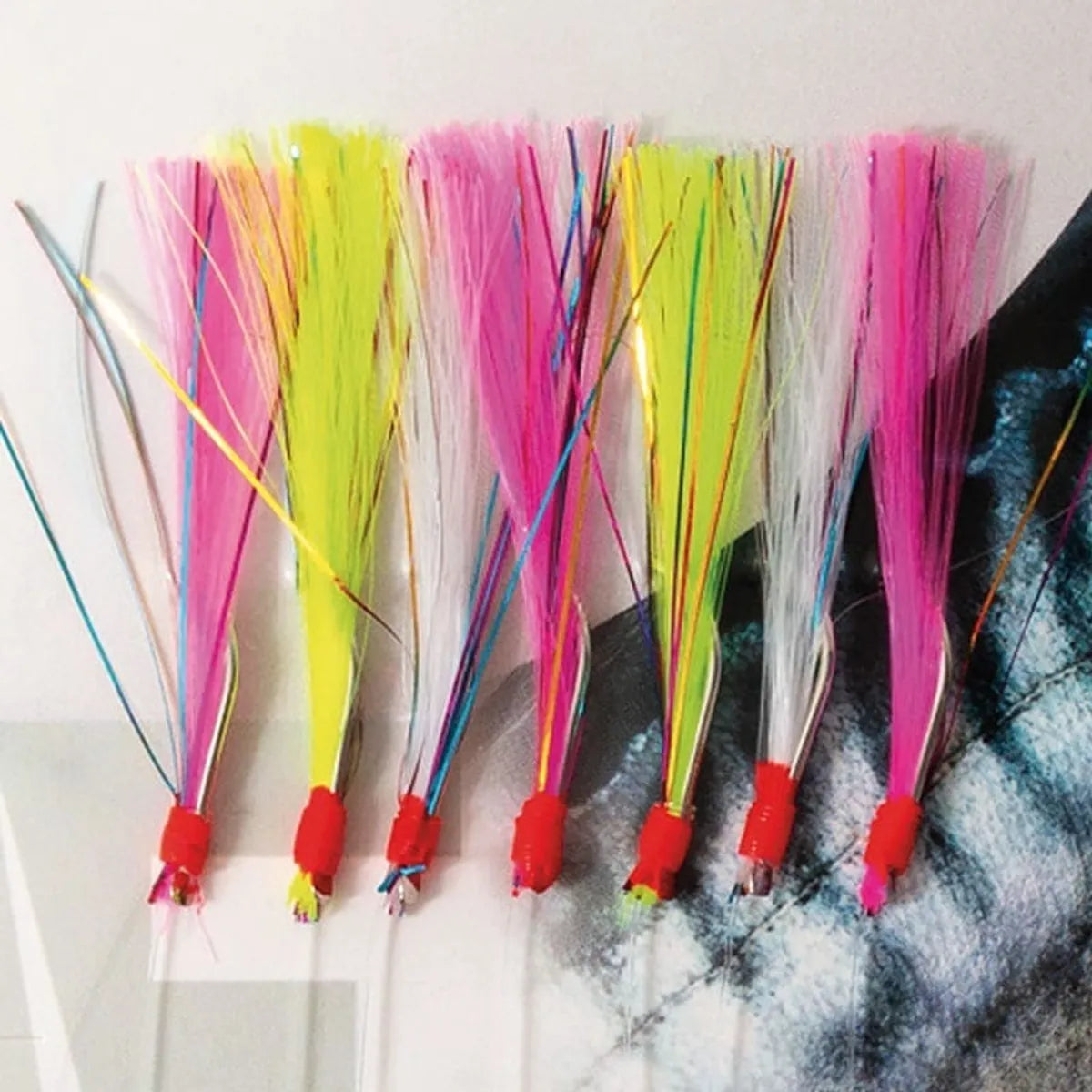 Tinsel multicolor 7hook size 1 0.60 / 0.50mm line