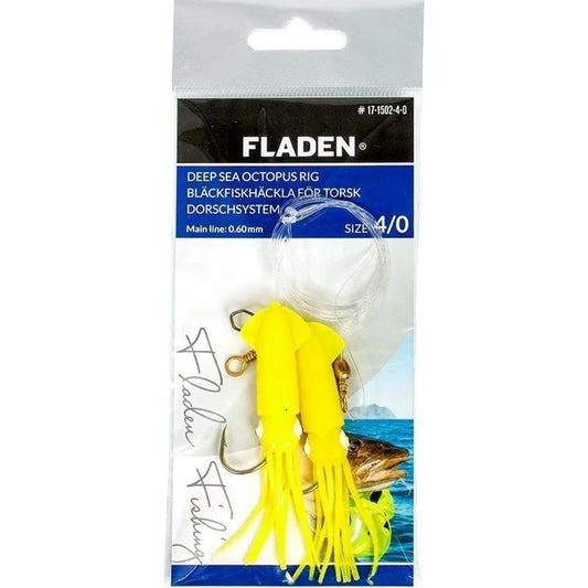 Fladen Octopus solid yellow 2-krokar 4/0