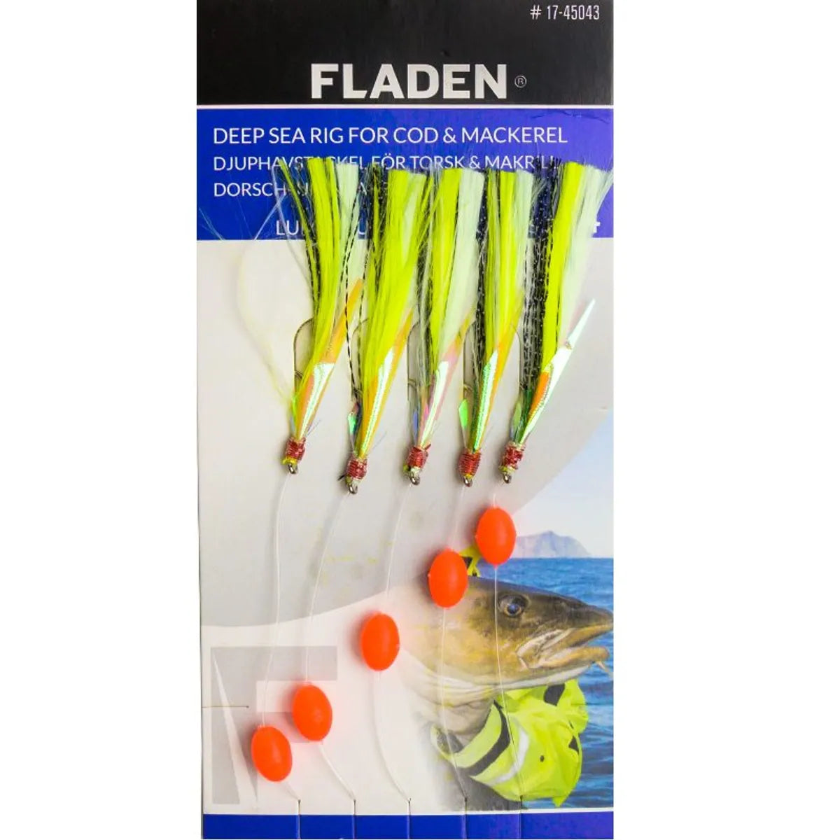 Luminous silk 5 hooks size 1/0 yellow