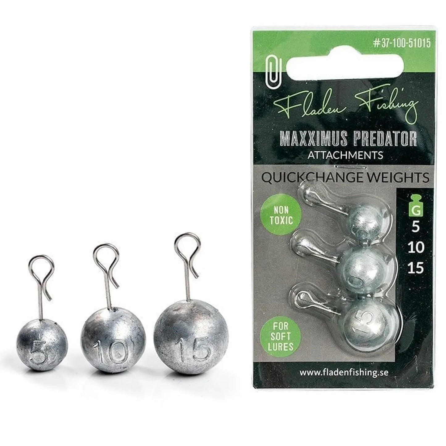 Quickchange weightsfor soft lures 5-10-15gr
