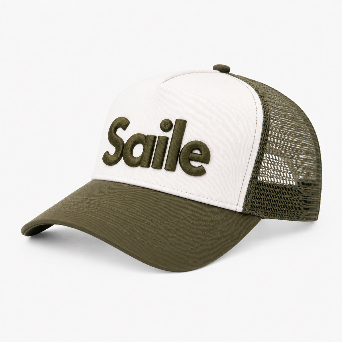 Saile Confidence Cap, White Green