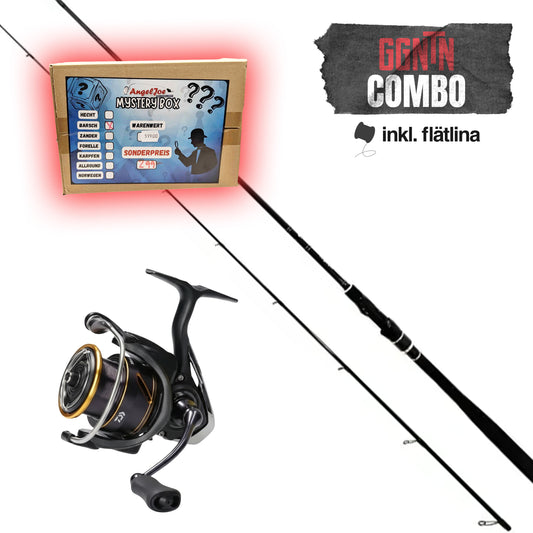 Abborre starter kit: Westin AJ Custom Perch 7.4ft 3-18g (2-del) + Daiwa Sensor AJ LT 2000 (inkl påspolad flätlina) + AngelJoe Mystery Box, Abborre