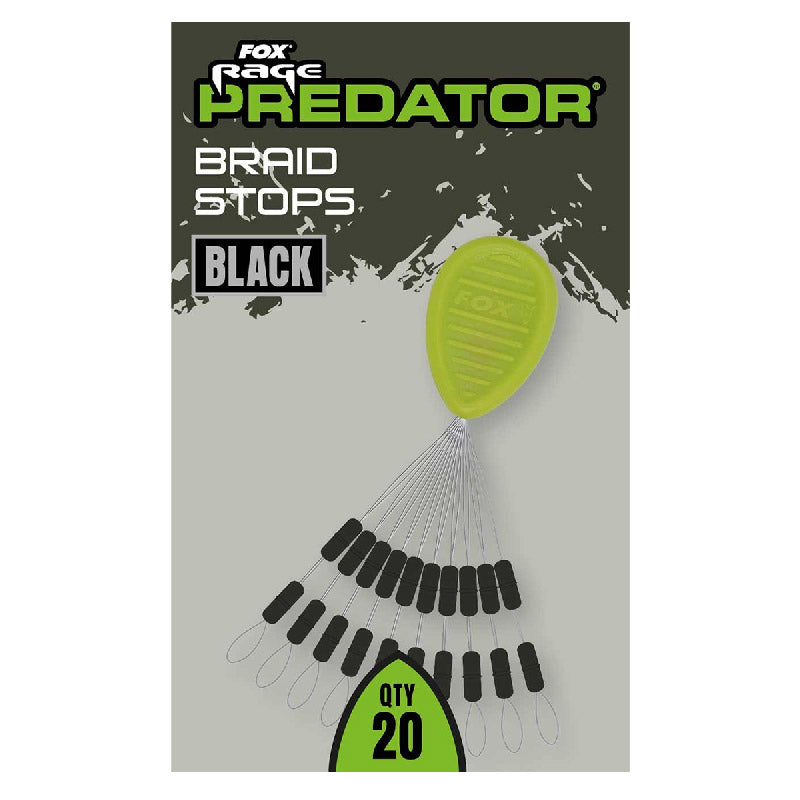 Fox Braid Stops Black 10-pack