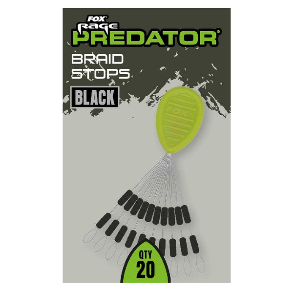 Fox Braid Stops Black 10-pack