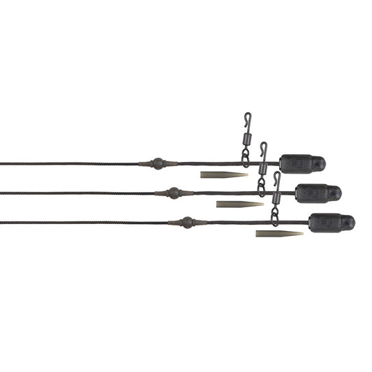 Fox Edges Camo Heli-Clip Rigs 50lb Leadcore 3-pack