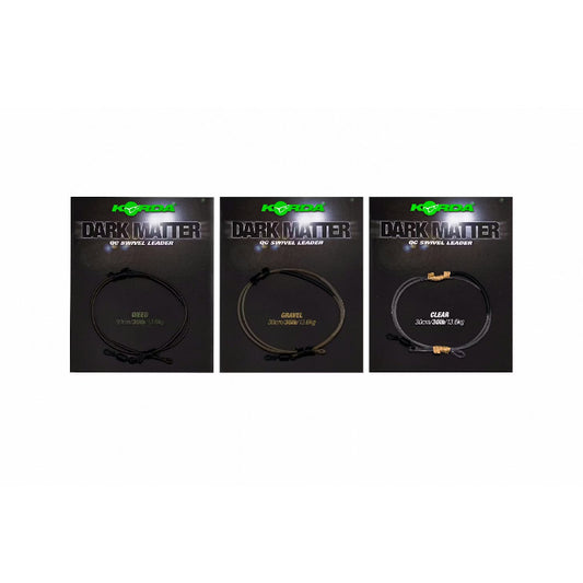 Korda Dark Matter Leader QC Swivel Weed 30lb 30cm