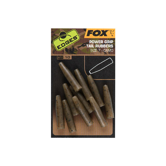 Fox Edges Camo Size 10 Slik lead clip tail rubber