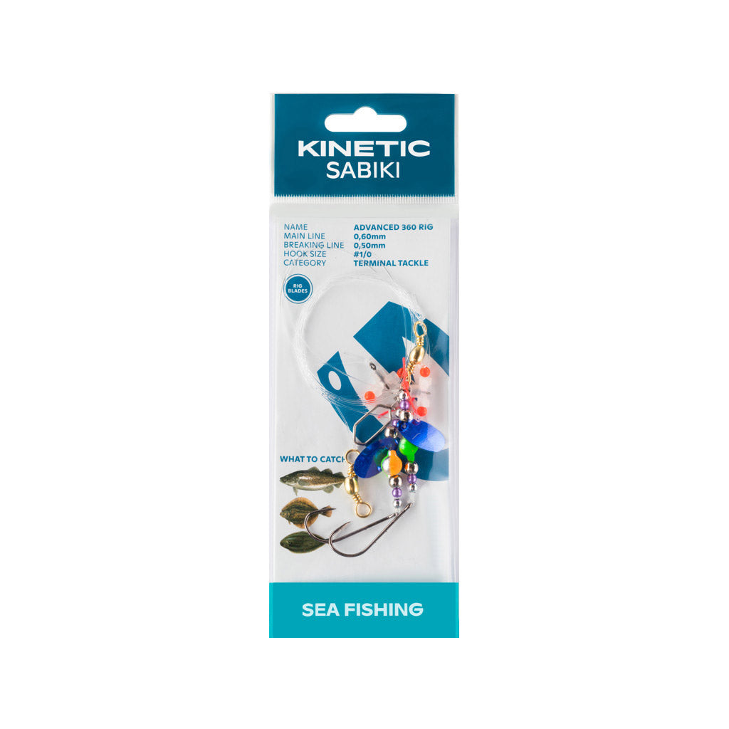 Kinetic Advanced 360 whit spinnerblade Plattfiskrigg
