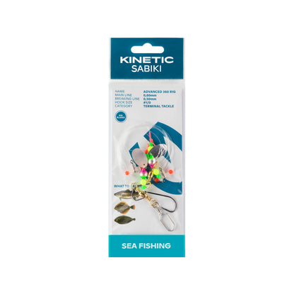 Kinetic Advanced 360 whit spinnerblade Plattfiskrigg
