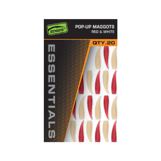 Fox Pop up Maggots x 20 (10 red, 10 white)