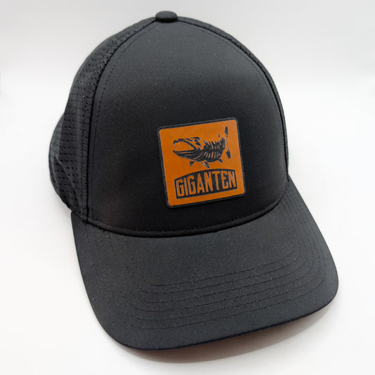 Sportfiskegiganten Keps Leather Patch Logo, Black (Mesh)