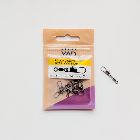 YAD Rolling Swivel with Interlock Snap