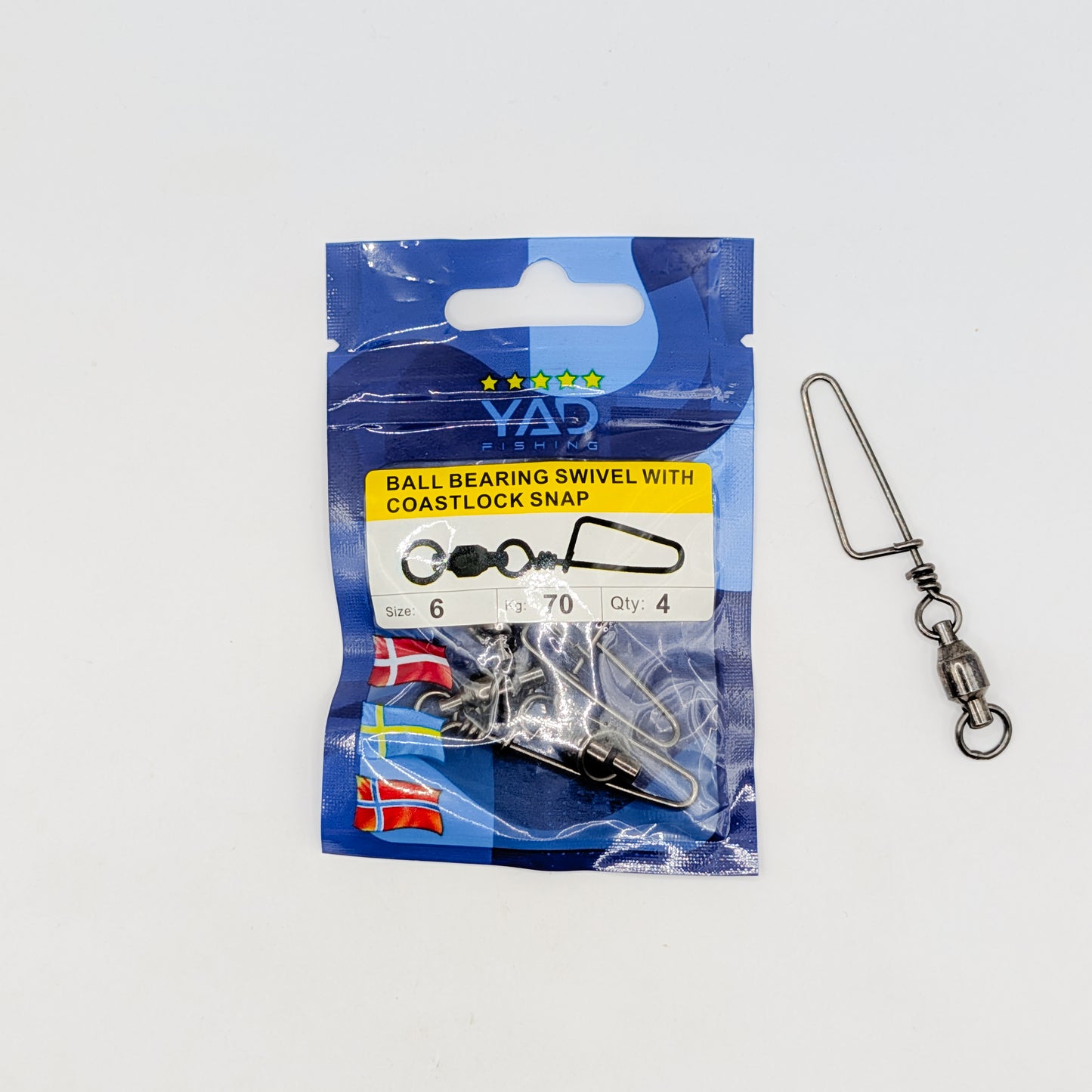 YAD SW Ball Bearing Swivel with Coastlock Snap