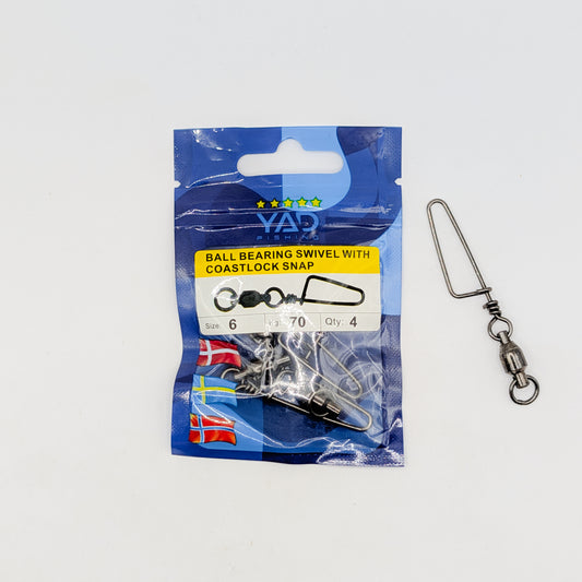 YAD SW Ball Bearing Swivel with Coastlock Snap