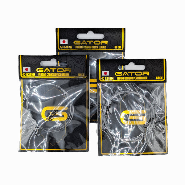Gator Fluorocarbon Leader Perch 60cm, 2-pack