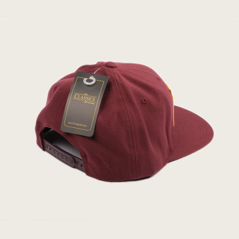 Wolfcreek Pike Patch Fitted Snapback - Burgundy