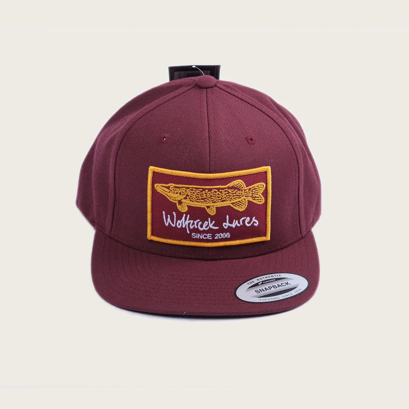 Wolfcreek Pike Patch Fitted Snapback - Burgundy