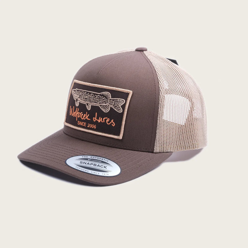 Wolfcreek Pike Patch Trucker Snapback - Brown/Khaki