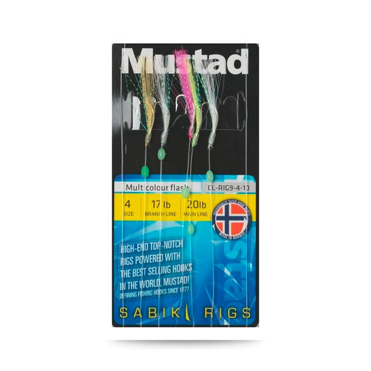 Mustad Multicolour Flash Sabiki Rig Häckla 5-krokar #6