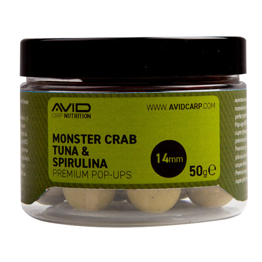 Avid Carp Monster Crab-Tuna & Spirulina Pop-Ups 14mm 50g