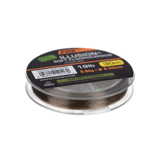 Fox Edges Illusion Soft Fluorocarbon Hooklink 30m - Naturals Green
