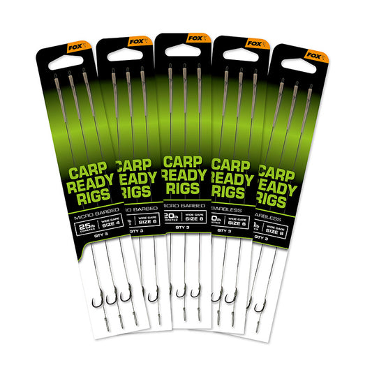 Fox Carp Ready Rigs x 3 - Wide Gape