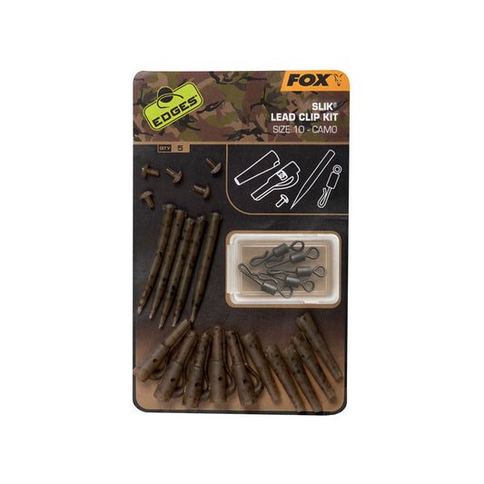 Fox Edges Camo Slik lead clip kit size 10 x 5-pack